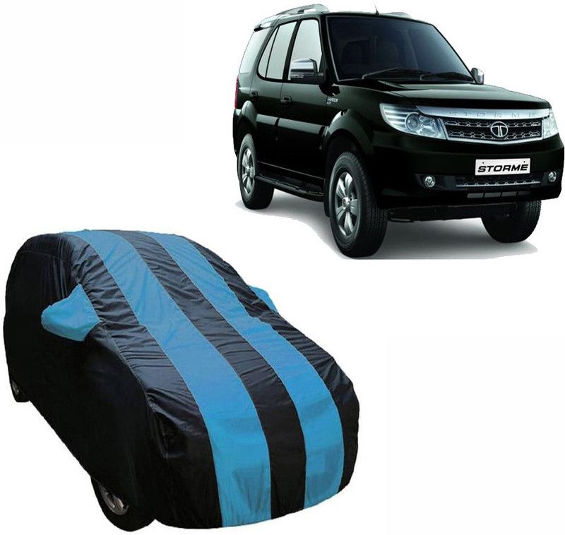 ABS AUTO TREND Car Cover For Tata Safari Storme (With Mirror Pockets)  (Blue, Multicolor, For 2015, 2017 Models)