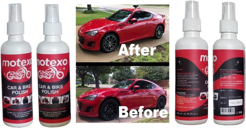 MOTEXO Liquid Car Polish for Exterior, Windscreen, Metal Parts, Leather, Headlight, Exterior, Dashboard, Chrome Accent  (800 ml, Pack of 4)