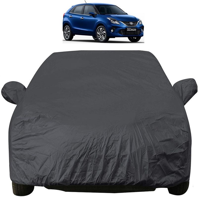 BIGZOOM Car Cover For Toyota Glanza (With Mirror Pockets)  (Grey)
