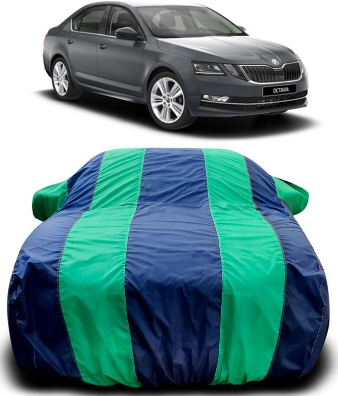 Genipap Car Cover For Skoda New Octavia (With Mirror Pockets)  (Blue, Green)