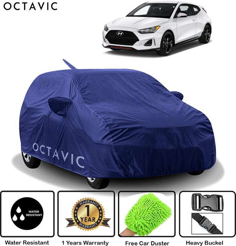 octavic Car Cover For Hyundai Veloster (With Mirror Pockets)  (Blue)