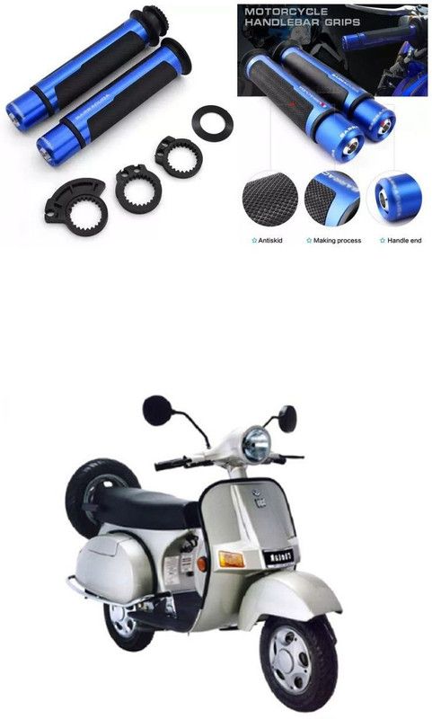 PECUNIA Metal Handle Grip Handlebar Ends with Aluminium Insert 233 Handle Bar Grip For Bajaj NA  (Pack of 2)