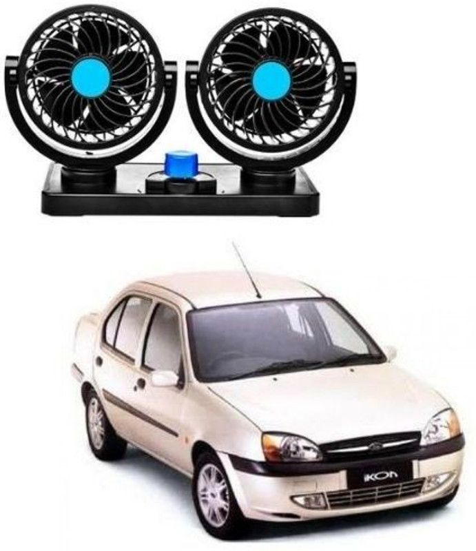 AUTOGARH Double Car Fan 12v Speed Optimization For Ford Ikon Car Interior Fan  (12 V)