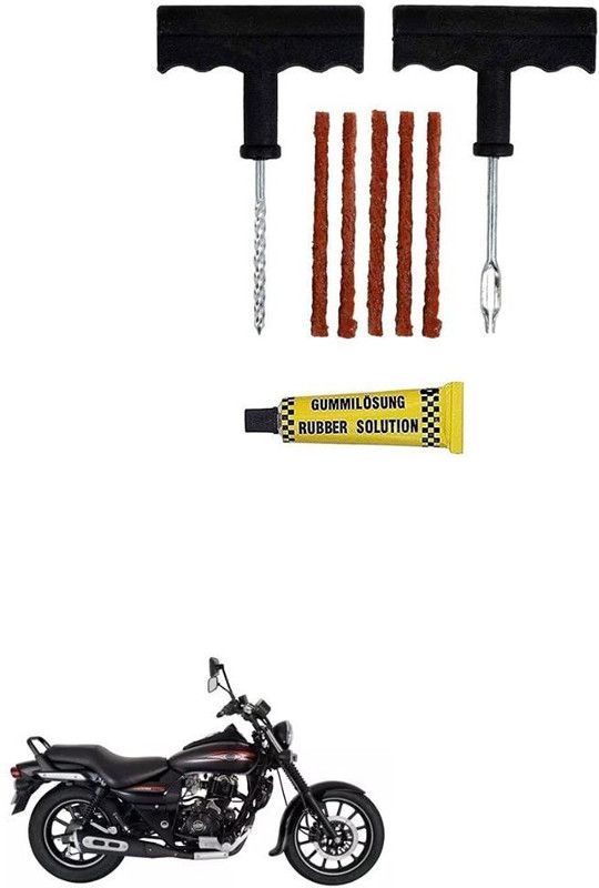 AS TRADERS Tubeless Tyre Puncture Repair Kit for Bajaj Avenger Tubeless Tyre Puncture Repair Kit