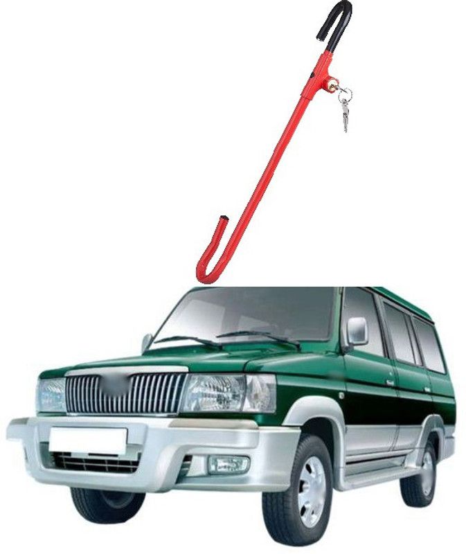 PECUNIA Steering Wheel Brake Pedal Lock Adjustable Universal Anti Theft Security System for Car Truck SUV Van C245 Gear Lock  (Stainless Steel)