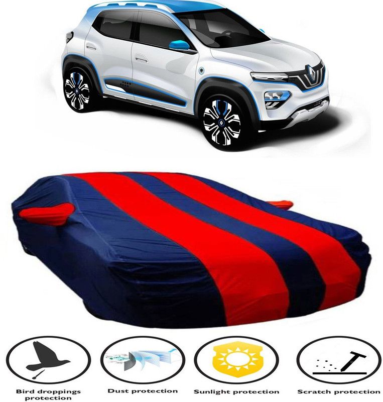 Ascension Car Cover For Renault Kwid EV (With Mirror Pockets)  (Red, Blue)
