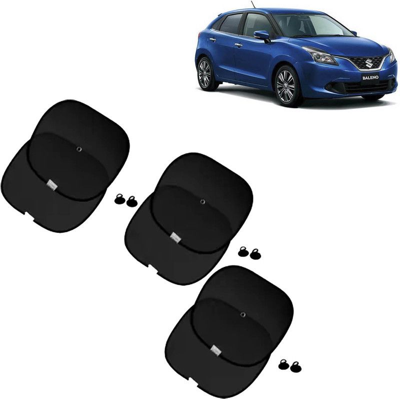 aksmit Side Window Sun Shade For Maruti Suzuki Baleno  (Black)