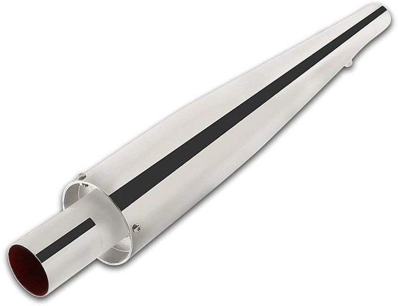 Dhe Best Wild Boar/Wildboar Full Chrome Glasswool/Filter Exhaust Silencer Royal Enfield Continental GT Royal Enfield Continental GT Full Exhaust System  (Mild Steel)