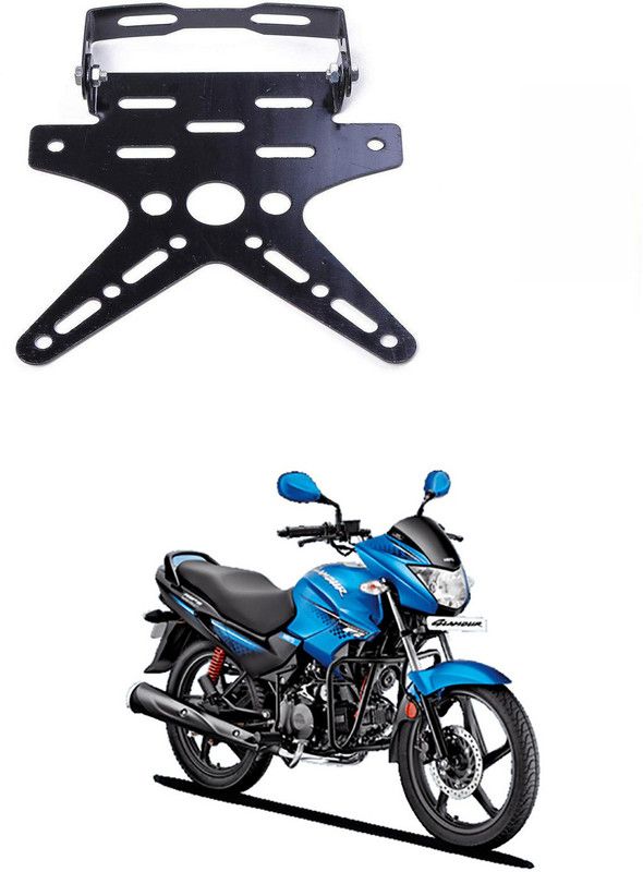 YUNEIK Bike License Number Plate Frame Holder Tail Tidy (Black) Bike Number Plate P-100 Bike Number Plate  (Aluminium 7 cm x 15 cm)