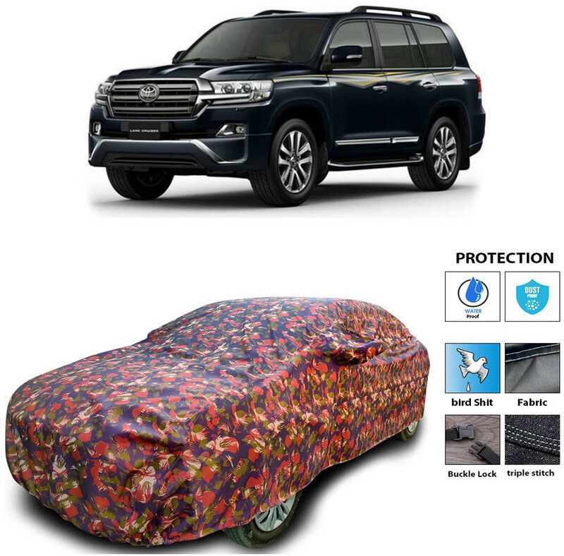 AutoTiger Car Cover For Toyota Land Cruiser (With Mirror Pockets)  (Multicolor)