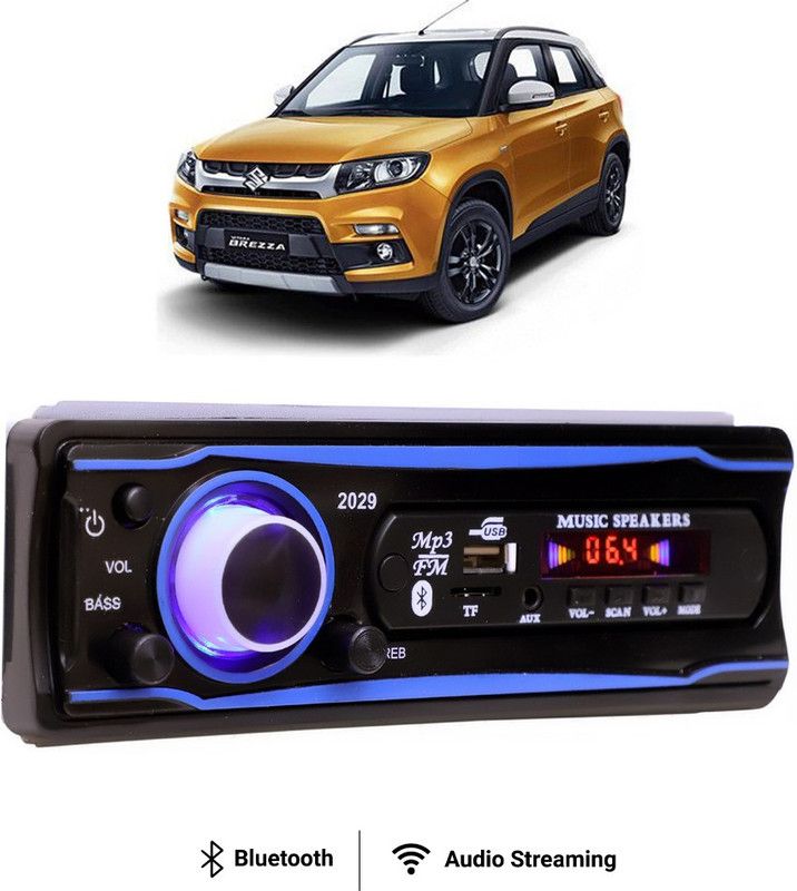 Purpleheart Blue Stereo-999 BLUETOOTH/USB/SD/AUX/FM/MP3 (BLUE & Black)P-332 Car Stereo  (Single Din)