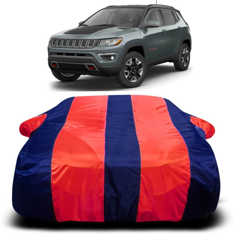 Genipap Car Cover For Jeep Jeep (With Mirror Pockets)  (Red, Blue)