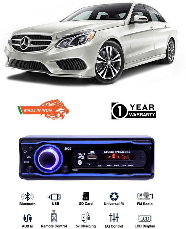 Purpleheart Blue 2029 USB/AUX/SD/BLUETOOTH/FM/MP3 BOOM MASTER STANDARD-PP385 Car Stereo  (Single Din)