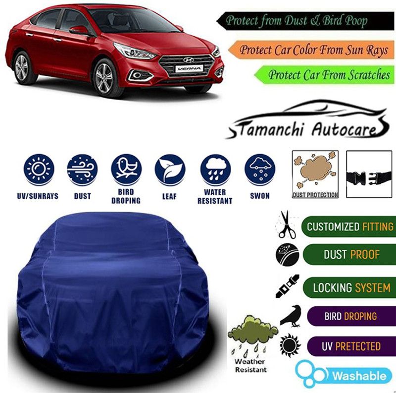 Tamanchi Autocare Car Cover For Hyundai Universal For Car  (Blue)
