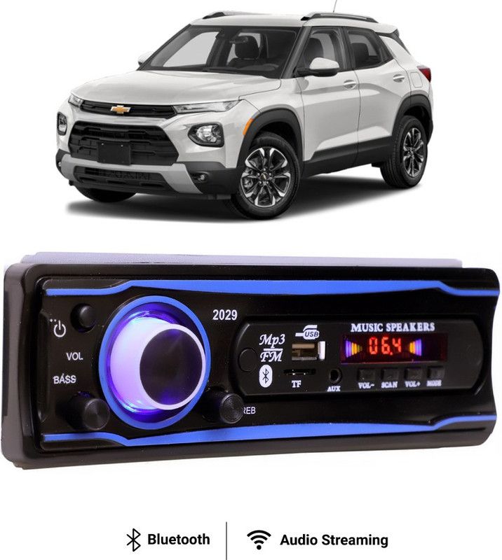 Purpleheart Blue Stereo-999 BLUETOOTH/USB/SD/AUX/FM/MP3 (BLUE & Black)P-094 Car Stereo  (Single Din)