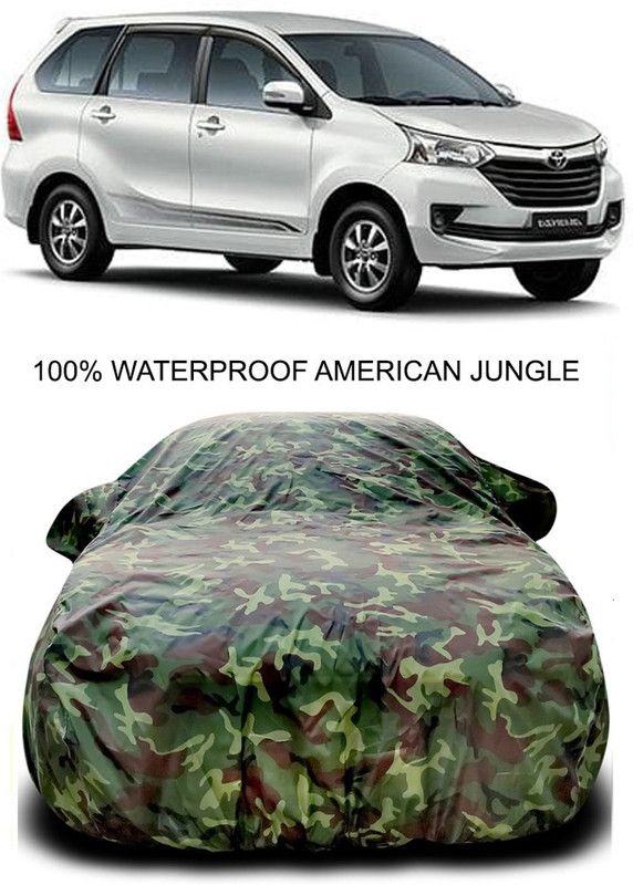 Furious3D Car Cover For Toyota Avanza (With Mirror Pockets)  (Multicolor)