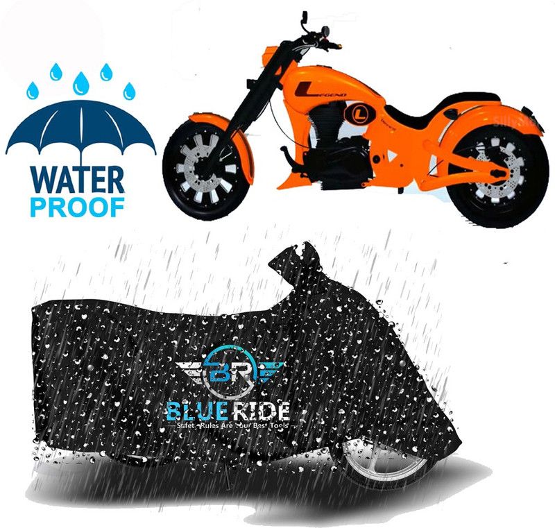 BLUERIDE Two Wheeler Cover for Bajaj  (Kristal, Black)