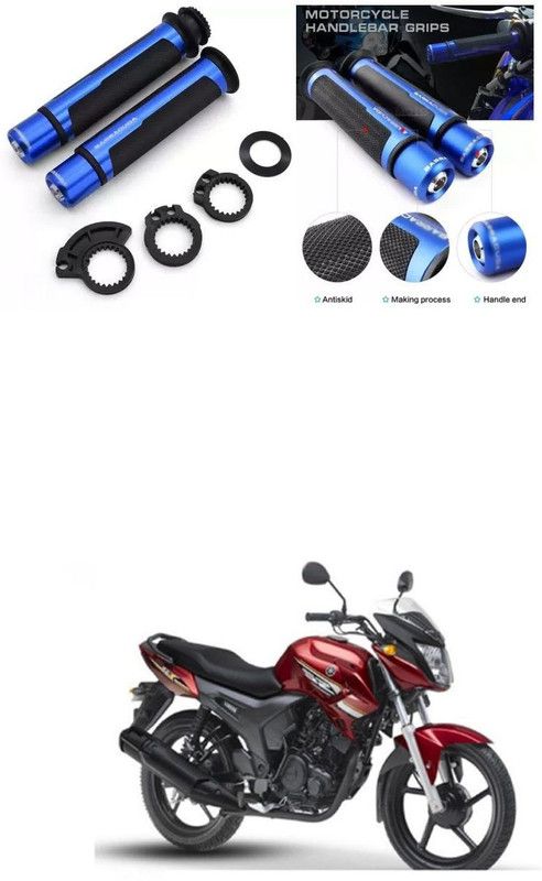 PECUNIA Metal Handle Grip Handlebar Ends with Aluminium Insert 354 Handle Bar Grip For Yamaha SZ-S  (Pack of 2)