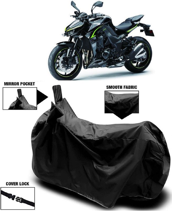 Autoprime Two Wheeler Cover for Kawasaki  (Z1000, Black)