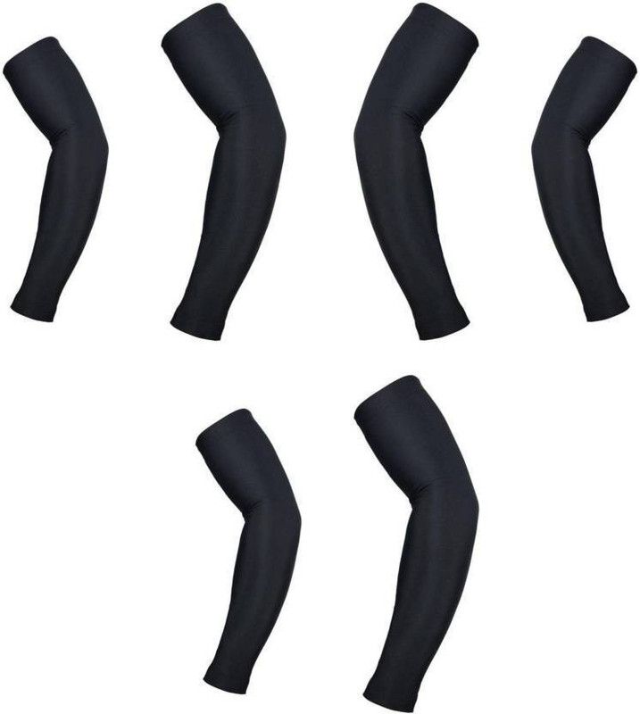 MSB SPORTS Cotton Arm Sleeve For Men & Women  (Free, Black)
