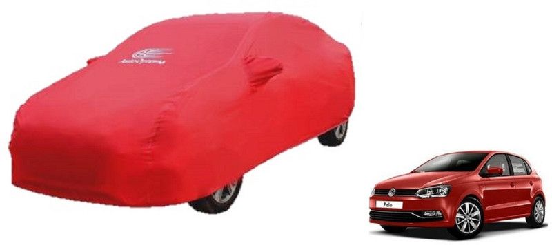 Auto Oprema Car Cover For Volkswagen Polo (With Mirror Pockets)  (Red)