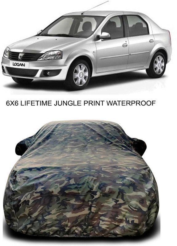Genipap Car Cover For Renault Logan (With Mirror Pockets)  (Multicolor)