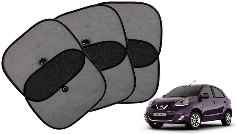 Riderscart Side Window Sun Shade For Nissan Universal For Car  (Black)