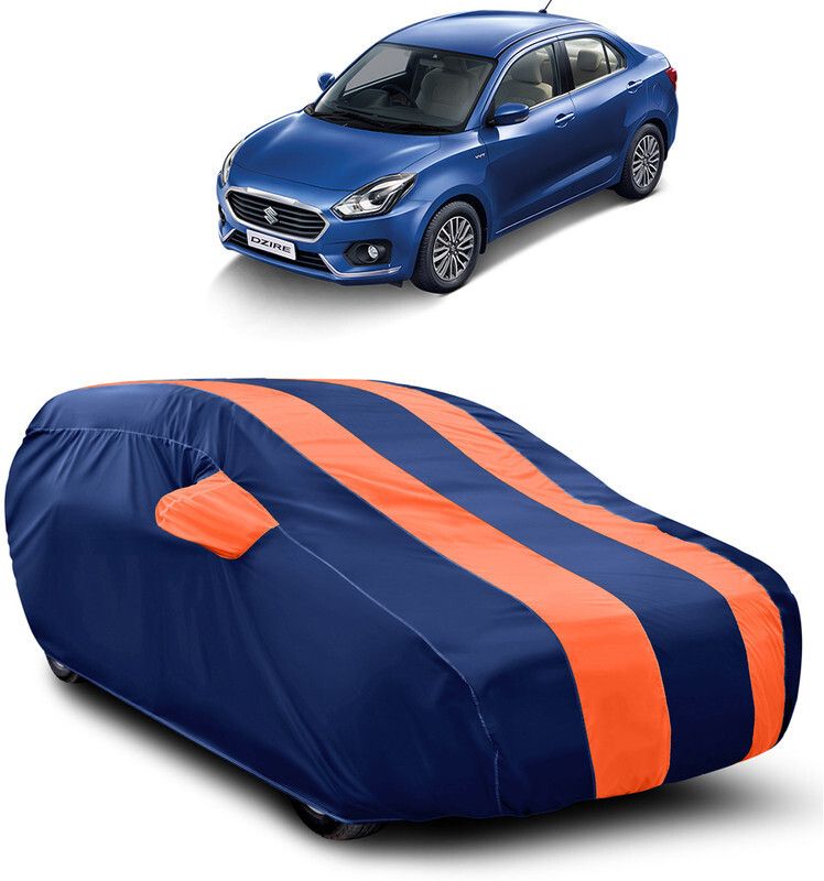 AUTOGARH Car Cover For Maruti Suzuki Swift Dzire (With Mirror Pockets)  (Blue, Orange)