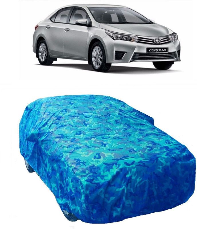 Gargi Traders Car Cover For Toyota Corolla (With Mirror Pockets)  (Blue)