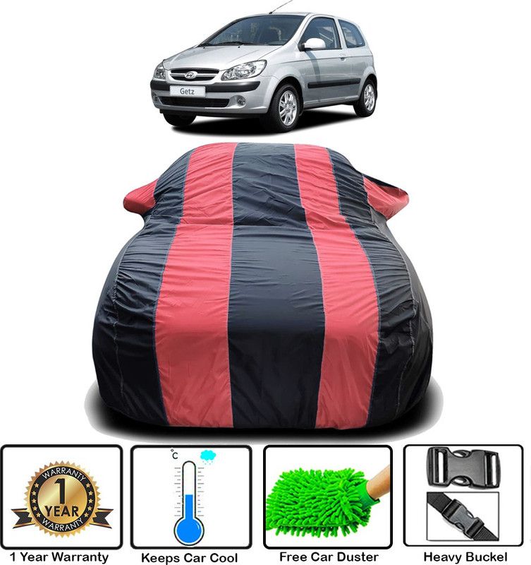 SIRAS Car Cover For Hyundai Getz (With Mirror Pockets)  (Red)