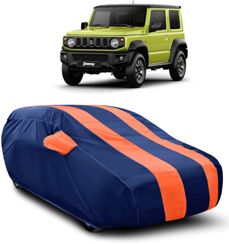 AUTOGARH Car Cover For Maruti Suzuki Jimny (With Mirror Pockets)  (Blue, Orange)