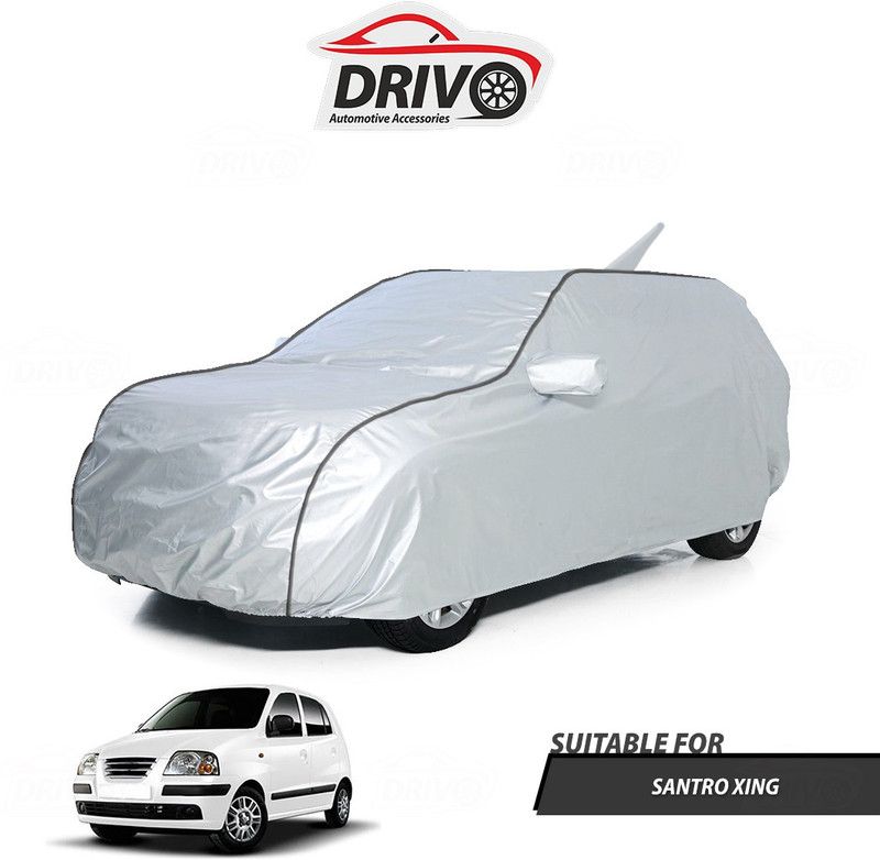 Drivo Car Cover For Hyundai Santro Xing (With Mirror Pockets)  (Silver)
