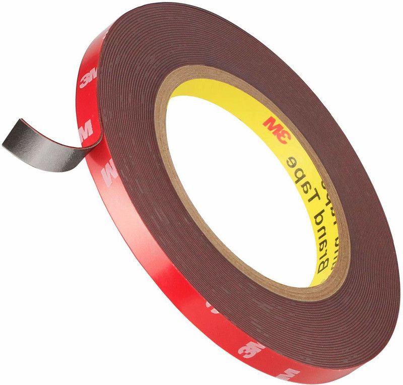 carfrill Double Side Tape Heavy Duty Mounting Tape Adhesive Foam Tape for Home Office Car 12 mm x 10 m Red Reflective Tape  (Pack of 1)