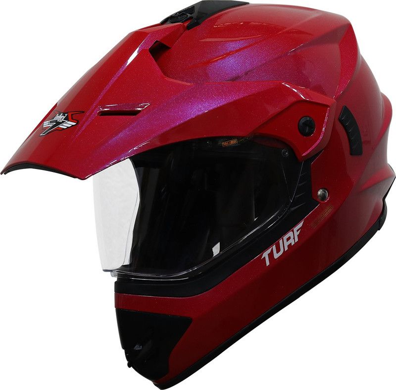 Steelbird Off Road Motocross Helmet in Matt Hot Pink Motorbike Helmet  (Brown)