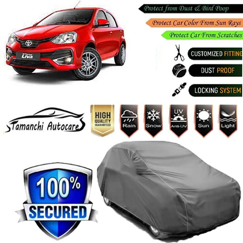 Tamanchi Autocare Car Cover For Toyota Etios Liva  (Grey)