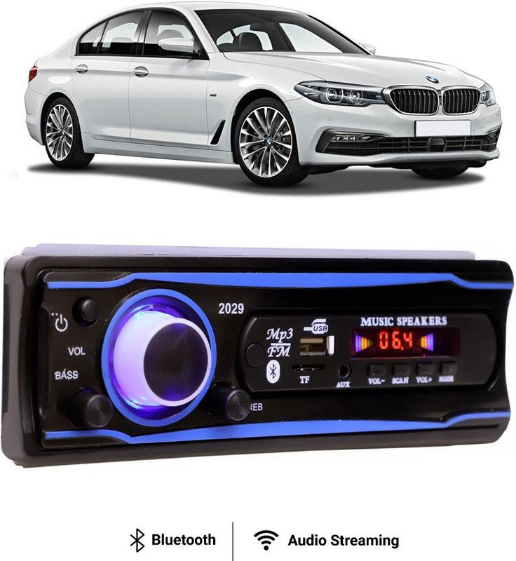 Purpleheart Blue Stereo-999 BLUETOOTH/USB/SD/AUX/FM/MP3 (BLUE & Black)P-055 Car Stereo  (Single Din)