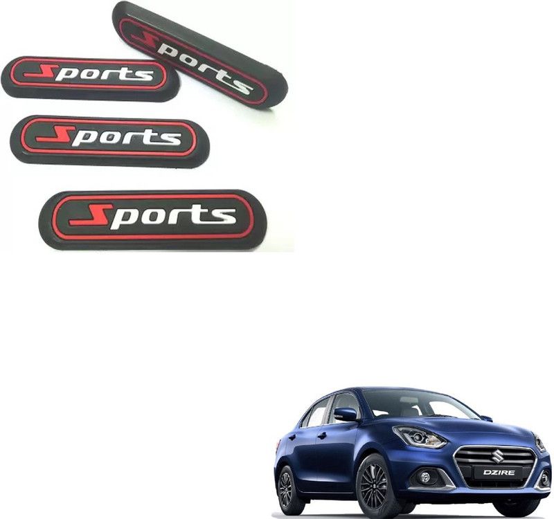 Accessorique Rubber Car Door Guard  (Red, Black, Pack of 4, Maruti, Swift Dzire)