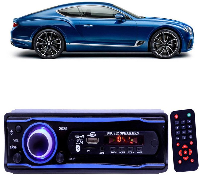 YUNEIK Blue 2029 USB/AUX/SD/BLUETOOTH/FM/MP3 BOOM MASTER STANDARD- Y 37 Car Stereo  (Single Din)
