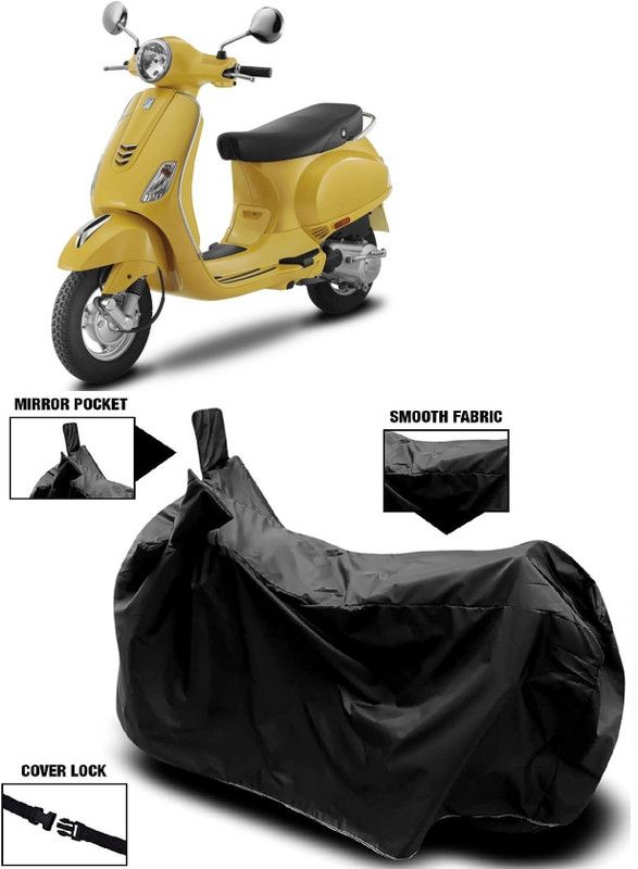 Autoprime Two Wheeler Cover for Vespa  (Vespa LX 125, Black)