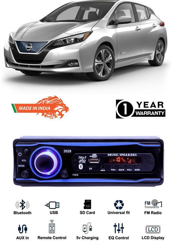 AutoTiger Blue 2029 USB/AUX/SD/BLUETOOTH/FM/MP3 BOOM MASTER STANDARD-AT440 Car Stereo  (Single Din)