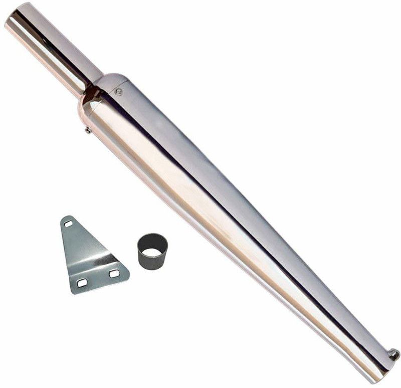 Dhe Best Gold Star/Goldstar Full Chrome Glasswool/Filter Exhaust Silencer Royal Enfield Thunder Bird 500 Royal Enfield Thunder Bird 500 Full Exhaust System  (Mild Steel)