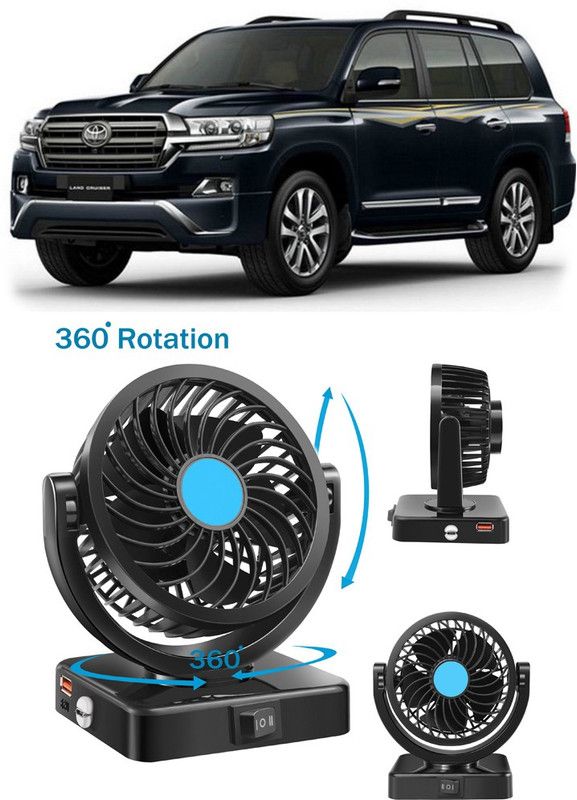 Enfield Works Car Fan With USB Charging 360 Degree Rotatable Fan-581 Car Interior Fan  (12 V)