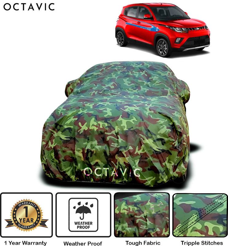 octavic Car Cover For Mahindra eKUV100 (With Mirror Pockets)  (Green)