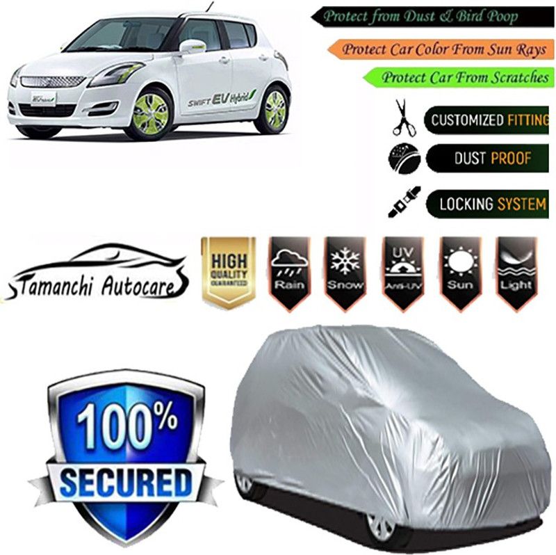 Tamanchi Autocare Car Cover For Maruti Suzuki Swift Hybrid  (Silver)