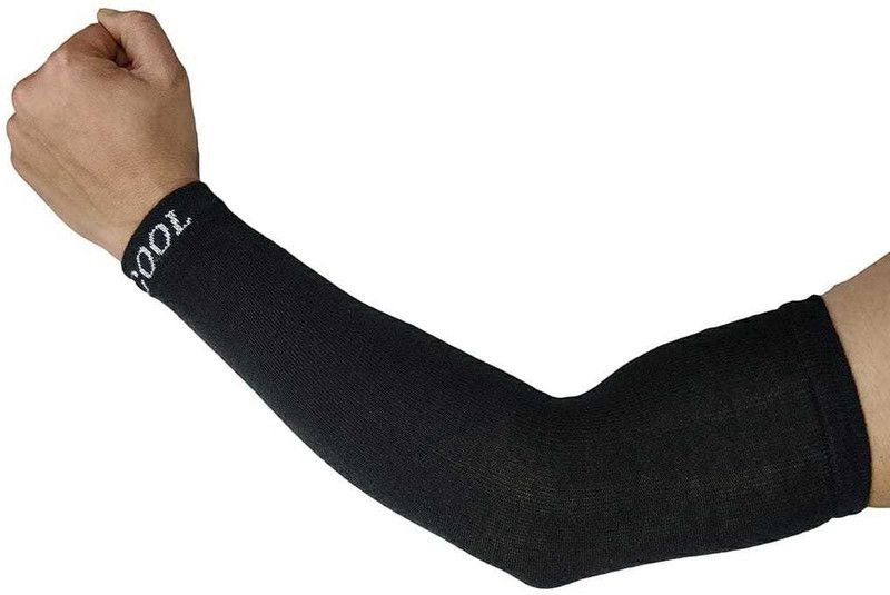 GARETA Nylon Arm Sleeve For Men & Women  (Free, Black)