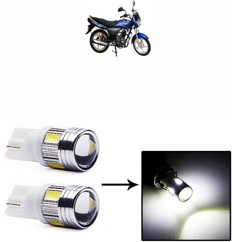 Vagary SOLID STRUCTUTE,STANDARD BASE SUPER BRIGHT PARKING/LICENSE PLATE LIGHT-104 Back Up Lamp Motorbike LED for Bajaj (12 V, 18 W)  (Platina, Pack of 2)