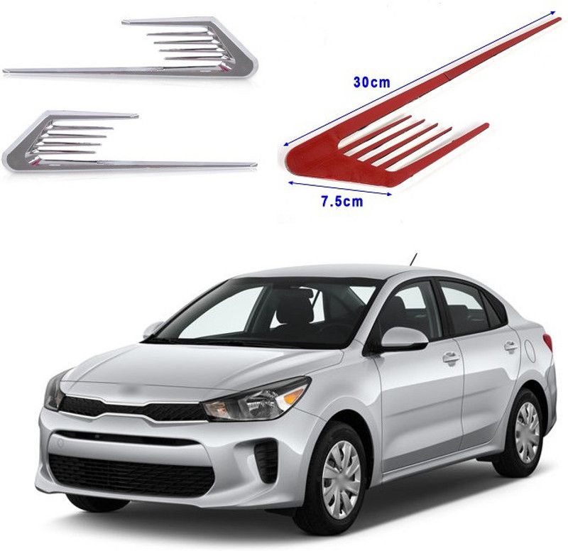 PRTEK Sticker & Decal for Car  (Silver)