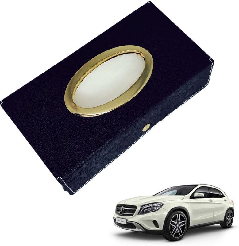 MOCKHE Chrom-Black Tisue Box Leatherete-40 Vehicle Tissue Dispenser  (Black)