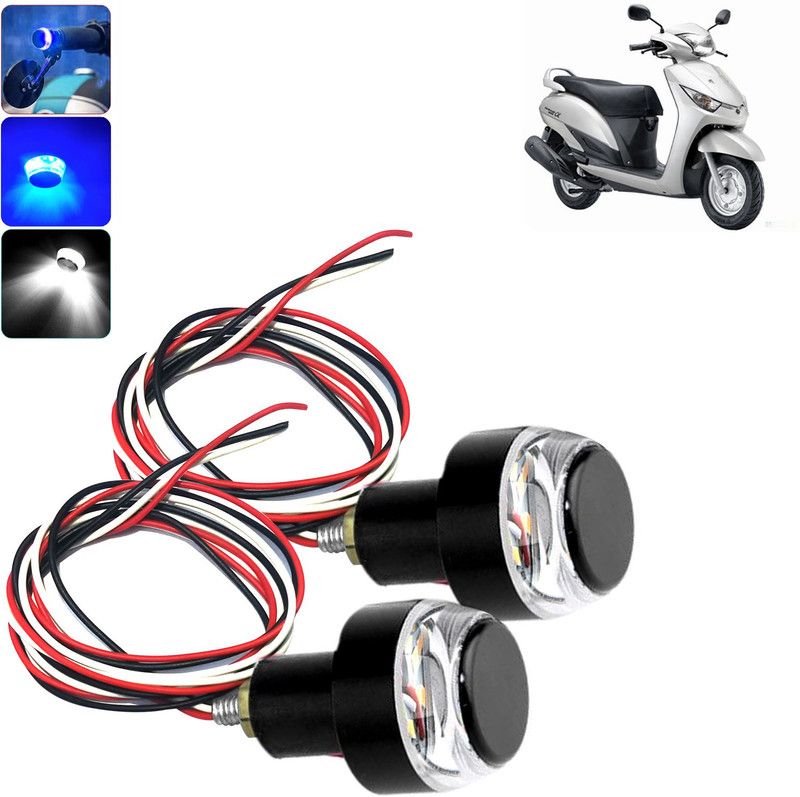 DvineAutoFashionZ LED Indicator Light for Alpha(Blue, White)_HLBLU187 Bike Handlebar Weights  (2 Black)