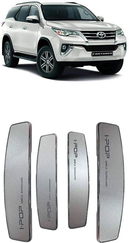 I-POP Plastic Car Door Guard  (Silver, Pack of Pack Of 4Pcs, Toyota, Fortuner)